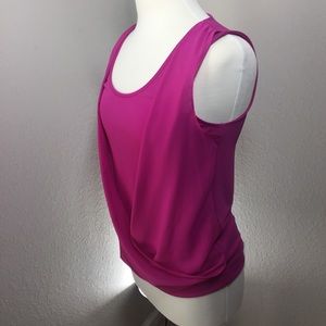 Ann Taylor Fuchsia Sleeveless Blouse Size Small